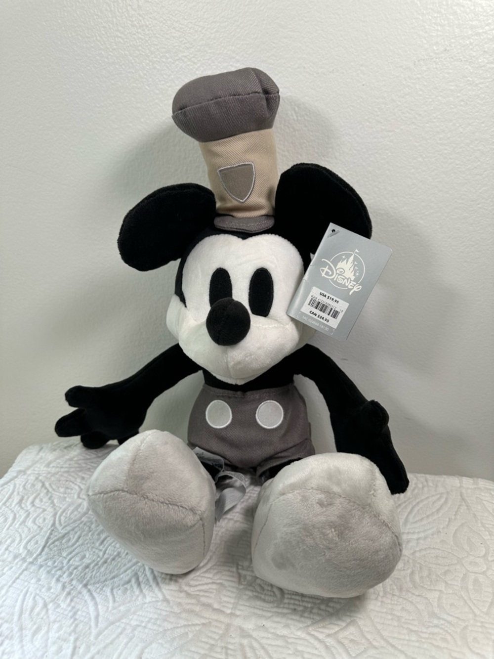 DISNEY STORE Plush MICKEY Mouse STEAMBOAT WILLIE 20" NWT - Picture 2 of 4